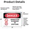 Signmission Oxygen In Use No Smoking Or Open Flame Danger Sign, Vinyl Decal, 7in W x 5in L, 2PK OS-2PACK-DS-D-57-L-1514 - alternate 2